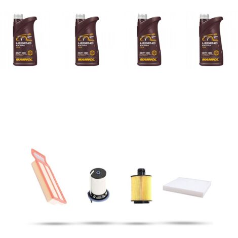 Kit tagliando 4 FILTRI e 4L OLIO compatibile con Fiat Fiorino 1.3 Multijet 59kw dal 2015