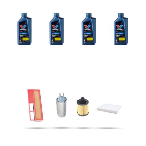Kit tagliando 4 FILTRI e 4L OLIO compatibile con Fiat Linea (110) 1.3 Multijet 16V 66kw dal 2007