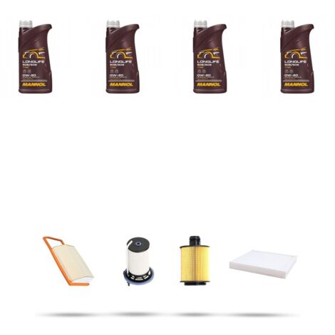 Kit tagliando 4 FILTRI e 4L OLIO compatibile con Fiat Panda III 1.3 D Multijet 70kw dal 2014