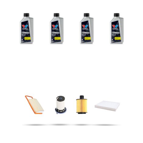 Kit tagliando 4 FILTRI e 4L OLIO compatibile con Fiat Panda III 1.3 D Multijet 70kw dal 2014