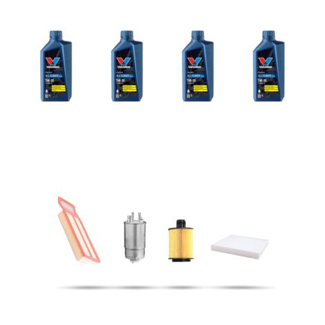 Kit tagliando 4 FILTRI e 4L OLIO compatibile con Fiat Punto III 1.3 D 62kw dal 2012
