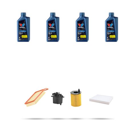 Kit tagliando 4 FILTRI e 4L OLIO compatibile con Ford Fiesta V 1.4 tdci 50kw dal 2002