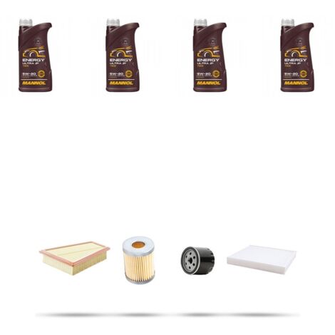 Kit tagliando 4 FILTRI e 4L OLIO compatibile con Ford Fiesta VI 1.4 16v Gpl/LPG 71kw dal 2009