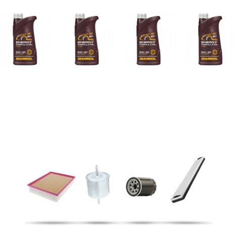 Kit tagliando 4 FILTRI e 4L OLIO compatibile con Ford Puma 1.4i 16v 66kw dal 1997