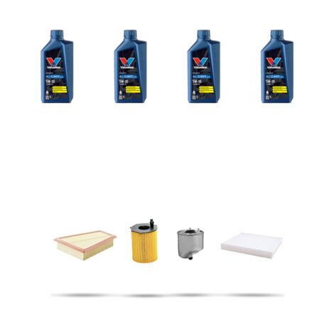 Kit tagliando 4 FILTRI e 4L OLIO compatibile con Ford S-Max 1.6 Tdci 85kw dal 2011