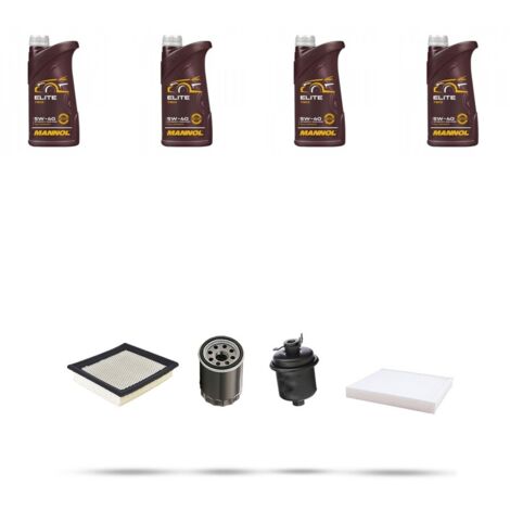 Kit tagliando 4 FILTRI e 4L OLIO compatibile con Honda Logo 1.3i 49kw dal 1999