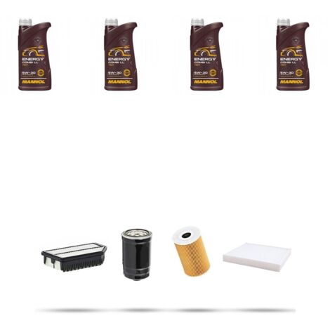 Kit tagliando 4 FILTRI e 4L OLIO compatibile con Hyundai Accent IV (RB) 1.6 CRDi 94kw dal 2011