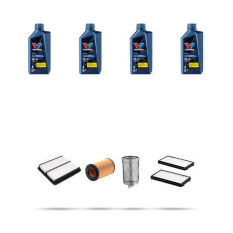 Kit tagliando 4 FILTRI e 4L OLIO compatibile con Hyundai Getz 1.5 CRDi 65kw dal 2005
