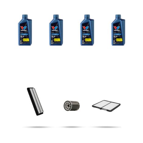 Kit tagliando 4 FILTRI e 4L OLIO compatibile con Hyundai i10 II 1.2 64KW dal 2013