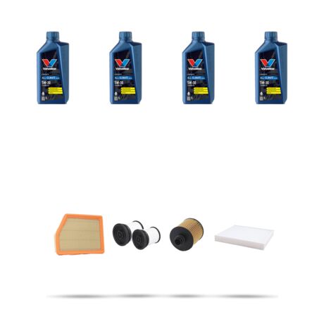 Kit tagliando 4 FILTRI e 4L OLIO compatibile con Jeep Cherokee IV (KL) 2.0 MJT 103kw dal 2014