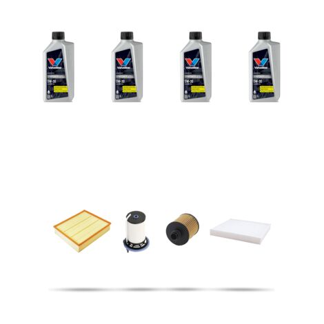 Kit tagliando 4 FILTRI e 4L OLIO compatibile con Jeep Compass II 2.0 Multijet 103kw dal 2017