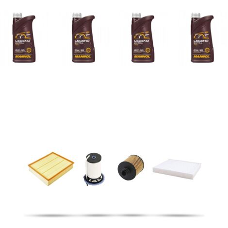 Kit tagliando 4 FILTRI e 4L OLIO compatibile con Jeep Compass II 2.0 Multijet 103kw dal 2017
