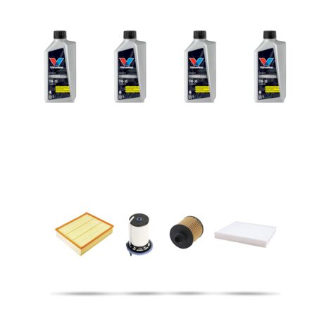 Kit tagliando 4 FILTRI e 4L OLIO compatibile con Jeep Compass II 2.0 Multijet 125kw dal 2017