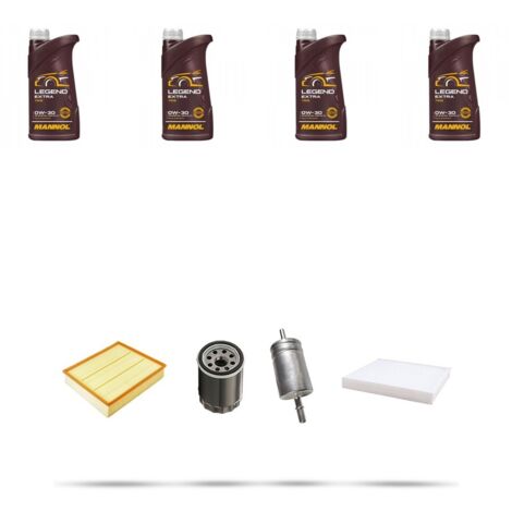 Kit tagliando 4 FILTRI e 4L OLIO compatibile con Jeep Compass II (MP) 1.4 Multiair 125kw dal 2017
