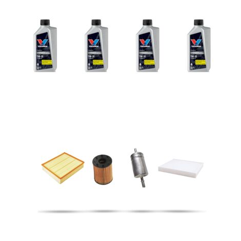 Kit tagliando 4 FILTRI e 4L OLIO compatibile con Jeep Renegade (BU) 1.4 Multiair 103kw dal 2014