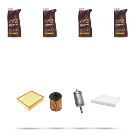 Kit tagliando 4 FILTRI e 4L OLIO compatibile con Jeep Renegade (BU) 1.4 Multiair 125kw dal 2014