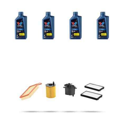Kit tagliando 4 FILTRI e 4L OLIO compatibile con Mazda 2 (DE) 1.4 cd 50kw dal 2008