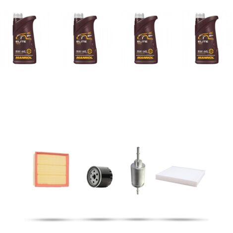 Kit tagliando 4 FILTRI e 4L OLIO compatibile con Mazda 2 (DY) 1.25 55kw dal 2003 al 2007
