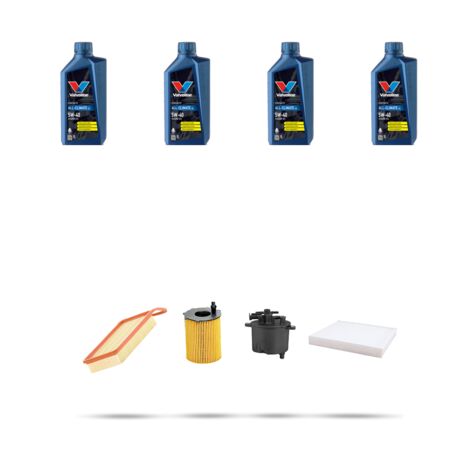 Kit tagliando 4 FILTRI e 4L OLIO compatibile con Mazda 2 (DY) 1.4 CD 50kw dal 2003 al 2007