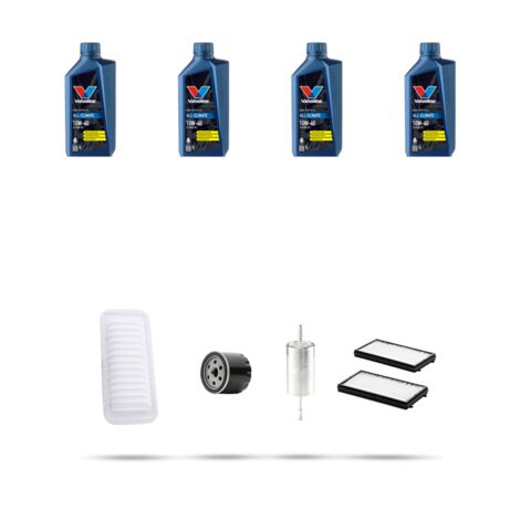 Kit tagliando 4 FILTRI e 4L OLIO compatibile con Mazda 3 (BK) 1.6 77kw dal 2003 al 2009