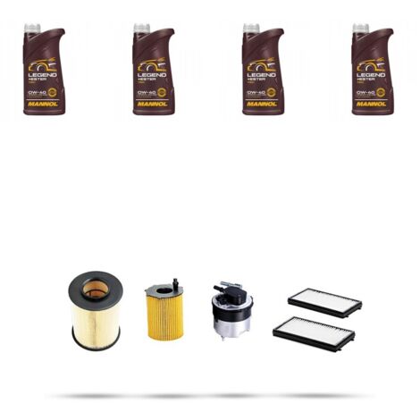 Kit tagliando 4 FILTRI e 4L OLIO compatibile con Mazda 3 (BL) 1.6 CD 80kw dal 2008