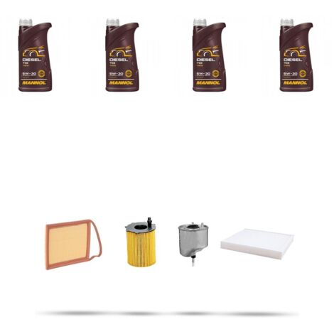 Kit tagliando 4 FILTRI e 4L OLIO compatibile con Mitsubshi ASX (GA7W) 1.6 DI-D 84kw Dal 2015