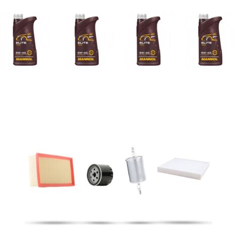 Kit tagliando 4 FILTRI e 4L OLIO compatibile con Nissan Kubistar 1.2 16v 55kw Dal 2003