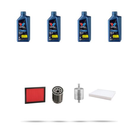 Kit tagliando 4 FILTRI e 4L OLIO compatibile con Nissan Micra IV (k13) 1.2 12V 59KW Dal 2011