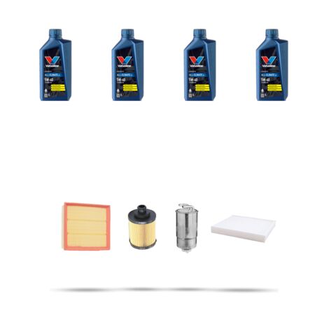 Kit tagliando 4 FILTRI e 4L OLIO compatibile con Opel Corsa D 1.3 CDTI 66kw Dal 2006