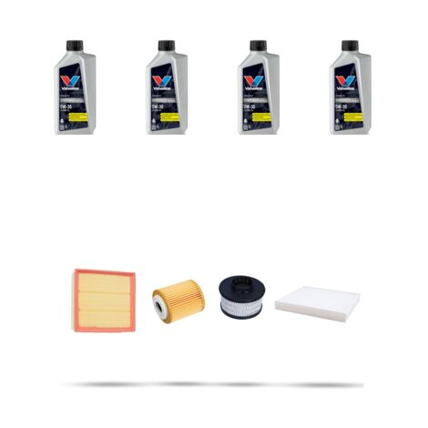 Kit tagliando 4 FILTRI e 4L OLIO compatibile con Opel Crossland X (P17) 1.5 TD 81kw dal 2020