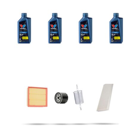 Kit tagliando 4 FILTRI e 4L OLIO compatibile con Opel Tigra TwinTop 1.8 16v 92kw Dal 2004 al 2009