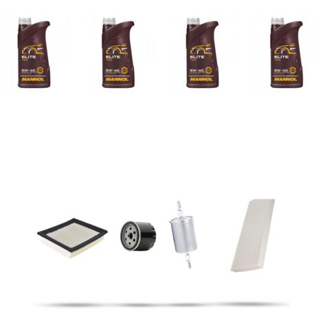 Kit tagliando 4 FILTRI e 4L OLIO compatibile con Opel Vectra C 1.8i 16v 81kw dal 2002