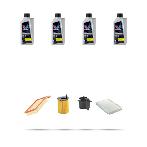 Kit tagliando 4 FILTRI e 4L OLIO compatibile con Peugeot 1007 1.4 HDI 50kw Dal 2005