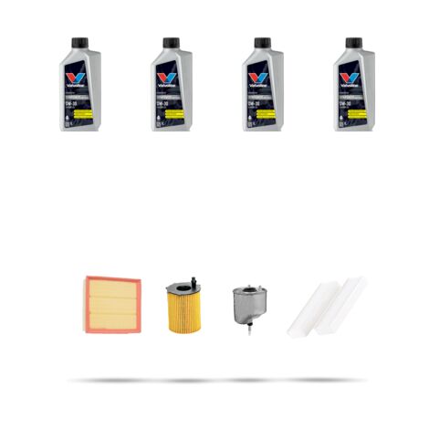 Kit tagliando 4 FILTRI e 4L OLIO compatibile con Peugeot 3008 1.6 HDI 85kw dal 2012