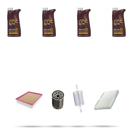 Kit tagliando 4 FILTRI e 4L OLIO compatibile con Peugeot 307 2.0 16V 100kw dal 2001