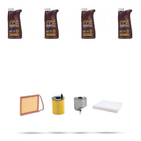 Kit tagliando 4 FILTRI e 4L OLIO compatibile con Peugeot 4008 1.6 hdi 84kw dal 2012