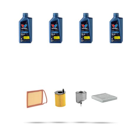 Kit tagliando 4 FILTRI e 4L OLIO compatibile con Peugeot 508 1.6 BlueHDI 82kw Dal 2010