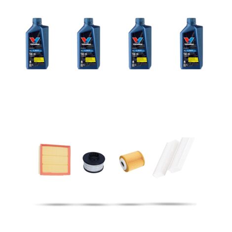 Kit tagliando 4 FILTRI e 4L OLIO compatibile con Peugeot Rifter (K9) 1.5 BlueHDI 55kw Dal 2018