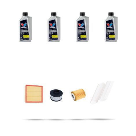 Kit tagliando 4 FILTRI e 4L OLIO compatibile con Peugeot Rifter (K9) 1.5 BlueHDI 96kw Dal 2018