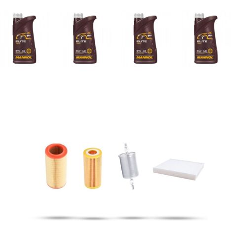 Kit tagliando 4 FILTRI e 4L OLIO compatibile con Renault Clio II 1.2 43kw Dal 1998