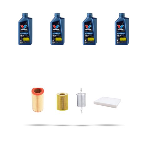 Kit tagliando 4 FILTRI e 4L OLIO compatibile con Renault Kangoo 1.2 44kw dal 1997