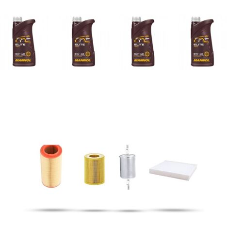 Kit tagliando 4 FILTRI e 4L OLIO compatibile con Renault Kangoo 1.2 44kw dal 1997