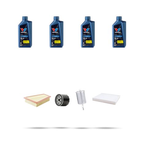 Kit tagliando 4 FILTRI e 4L OLIO compatibile con Renault Scenic I 1.6 16v 81kw Dal 1999