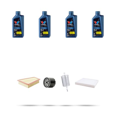 Kit tagliando 4 FILTRI e 4L OLIO compatibile con Renault Thalia II 1.4 16V 72kw Dal 2008