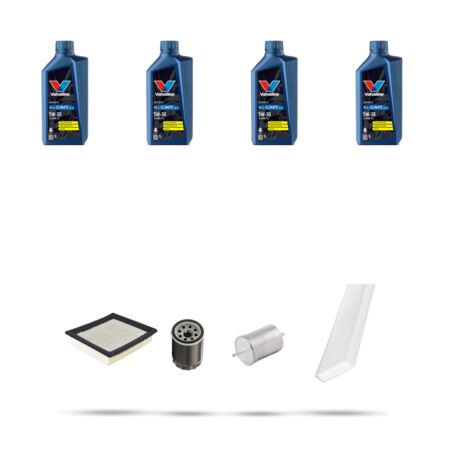 Kit tagliando 4 FILTRI e 4L OLIO compatibile con Seat Alhambra (7V) 2.0i 85kw dal 1996 al 2000