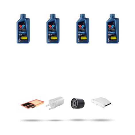Kit tagliando 4 FILTRI e 4L OLIO compatibile con Seat Altea / Altea XL / Freetrack 1.4 16v 63kw dal 2006