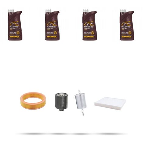 Kit tagliando 4 FILTRI e 4L OLIO compatibile con Seat Arosa 1.4 44kw Dal 1997