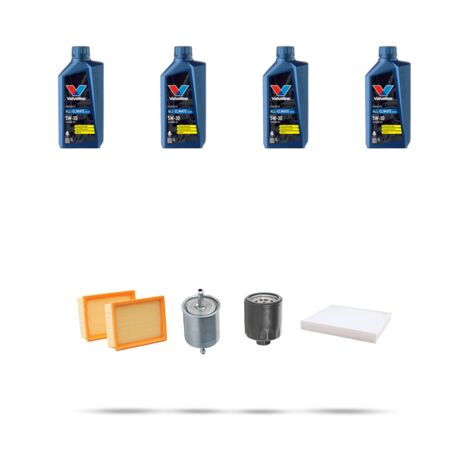 Kit tagliando 4 FILTRI e 4L OLIO compatibile con Seat Ibiza III 1.0 37kw Dal 1999