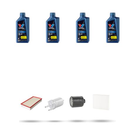 Kit tagliando 4 FILTRI e 4L OLIO compatibile con Seat Ibiza III 1.4 16v 55kw dal 2002 al 2009