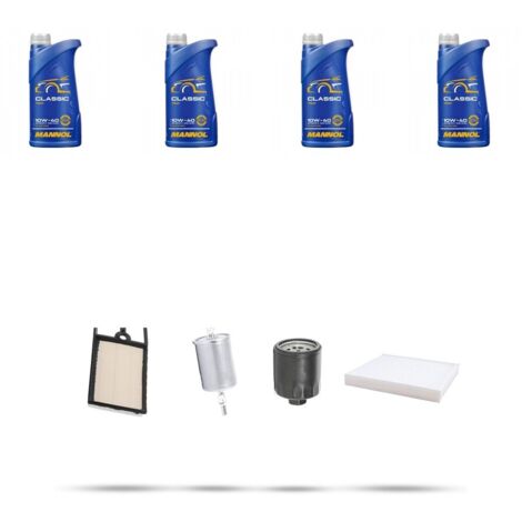 Kit tagliando 4 FILTRI e 4L OLIO compatibile con Seat Ibiza III 1.4 16v 74kw Dal 1999